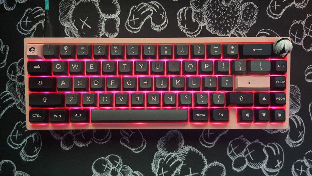 top view without the custom spacebar