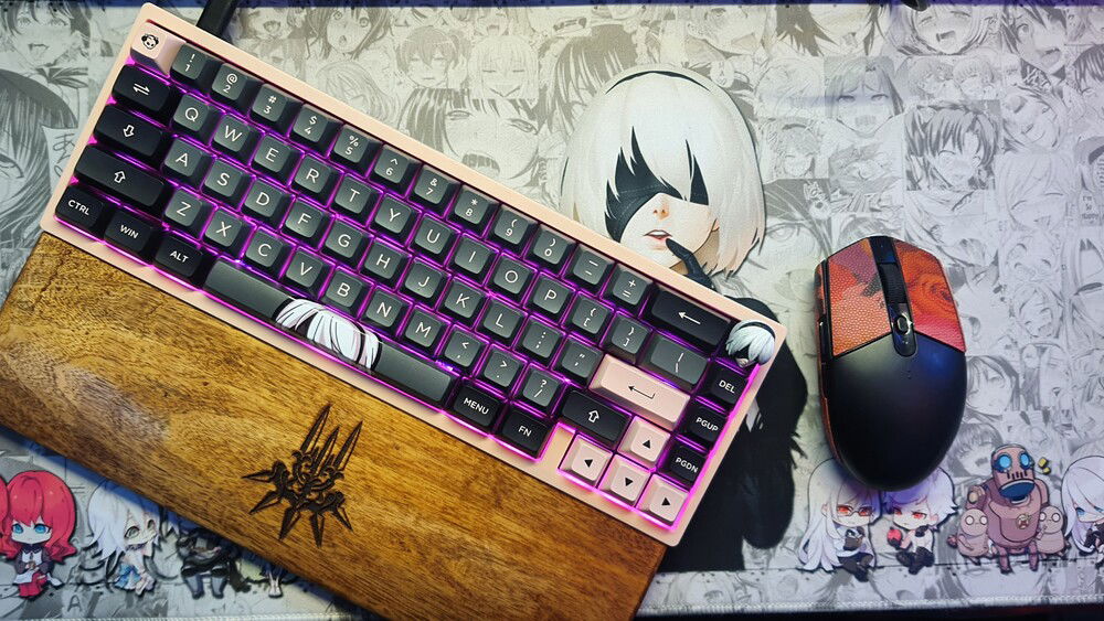 With my other custom wrist rest