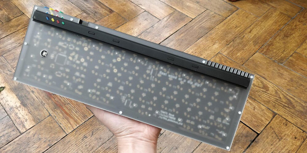 Underside showing frosted acrylic base