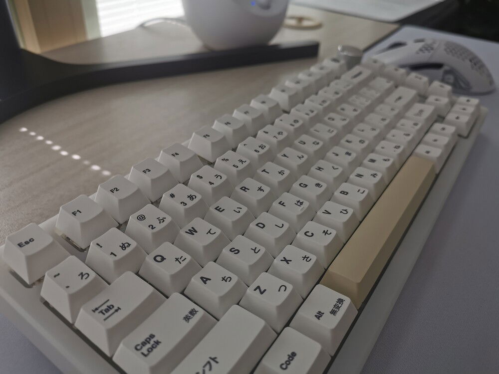 Side View!! White on White With Baige Spacebar!